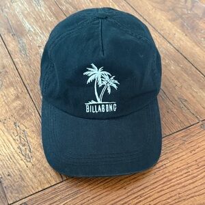 Billabong Black Cap with Palm Tree Logo